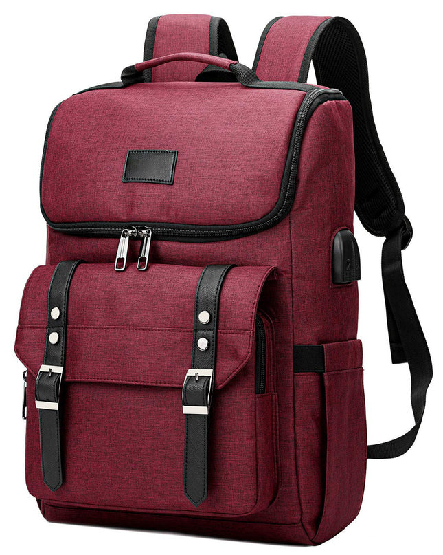 Men's Backpack Retro Travel Bag USB