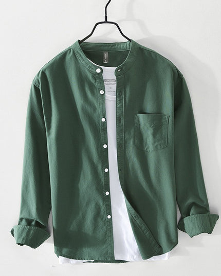 Men's Small Stand Collar Casual Shirt