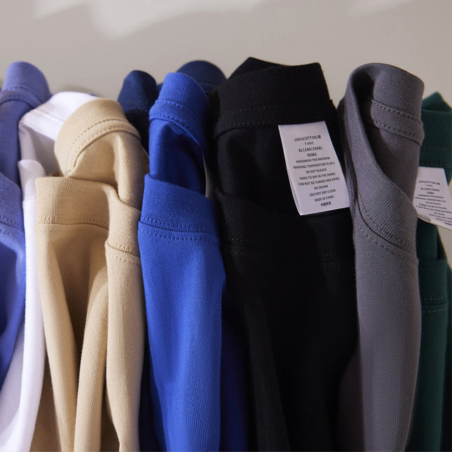 Pure Cotton Short Sleeve Solid Color Fashion Brand Loose Half Sleeve Blank T-shirt