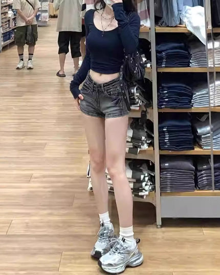 Hot Girl High Waist Shorts Summer Sexy Slimming Sheath Super Short Shorts Women