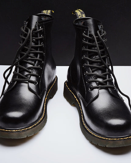 Men's High-top British Style Tooling Leather Martin Boots