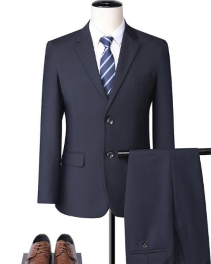 Dark Green Suit Suit Men's Three-piece Suit Korean Slim Suit Business