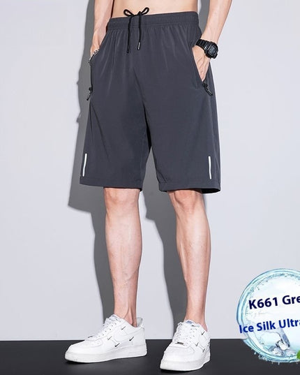 Thin Ice Silk Quick-drying Running Fitness Men's Sports Shorts