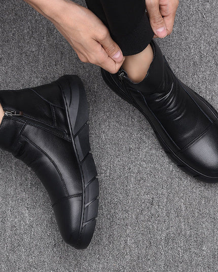 High-top Leather Shoes Casual Leather Bo