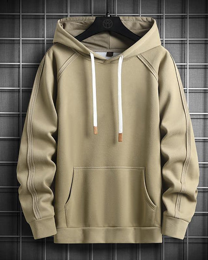 Heavy Cotton Hooded Sweater Men's Simple Solid Color