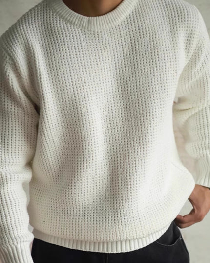 Pullover Crew Neck Sweater Men's Loose