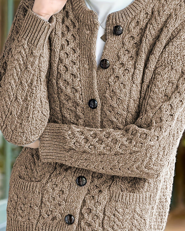 Women's Casual Knit Cardigan Sweater Cozy Long Sleeve