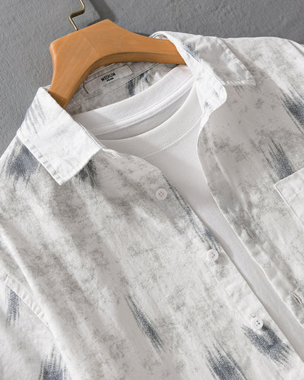 Summer Menswear Simple Printed All-matching Short Sleeve