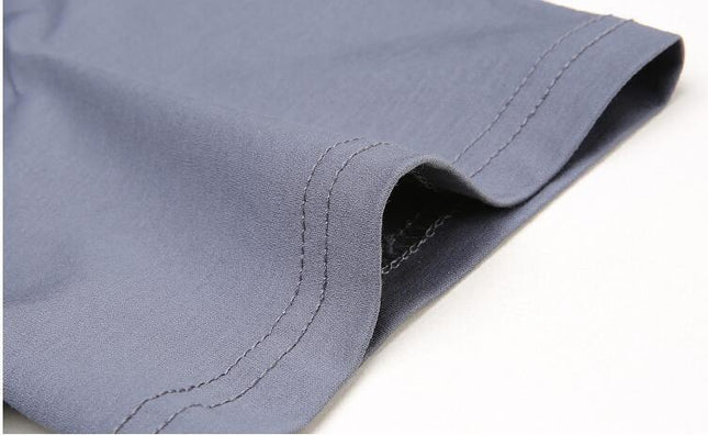Men's Mercerized Cotton Loose Solid Color Short Sleeves