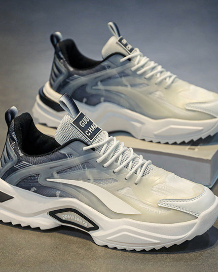Lace-up Dad Shoes Fashion Thick-soled Sports Shoes Casual Breathable Sneakers For Men