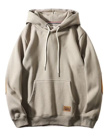Thick Warm Affixed Cloth Embroidered Hoodie Coat