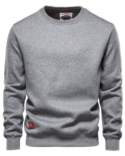 Men's Solid Color Pullover Sports Round Neck Bottoming Shirt Sweater