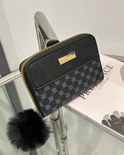Women's Short Printing Color Contrast Korean Style Bag Wallet