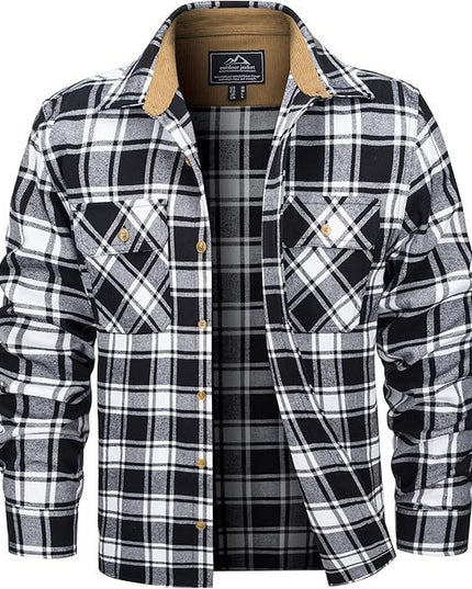 European And American Fall Winter Men's Flannel Casual Button Shirt