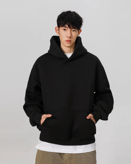 Heavy Stiff Short American Hooded Sweater For Men