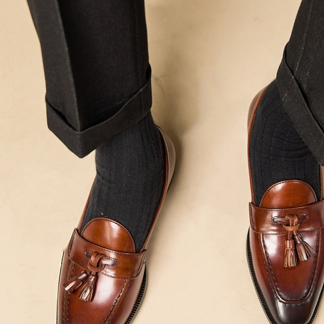 European And American Business Casual Tassel Loafers