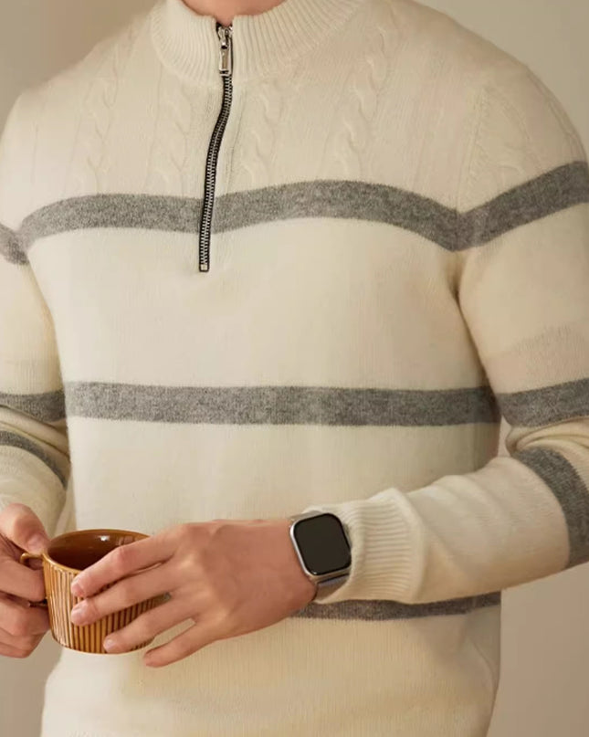 High-end Stripe Warm Knitwear