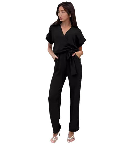 Women's V-neck Pocket Jumpsuit