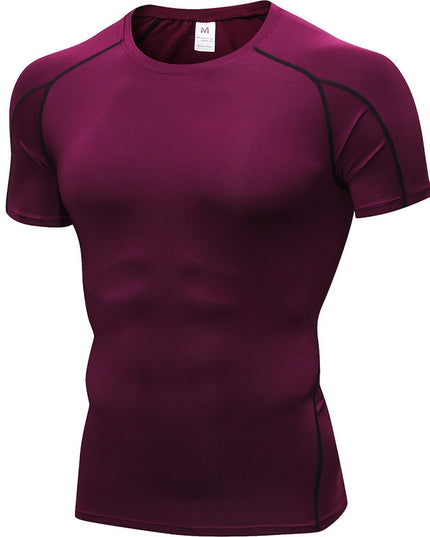 Men's PRO Tight Short Sleeve Fitness Exercise