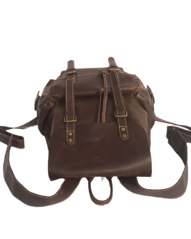 Men's Real-leather Bag Top Layer Leather Backpackage