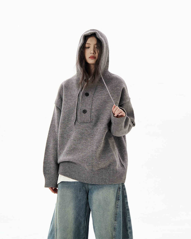 Hooded Sweater Women's Loose Sweater Coat
