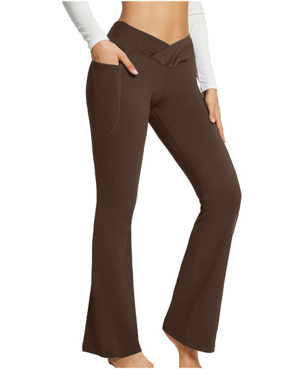 High Waist Slim Fit Wide Leg Yoga Pants Women