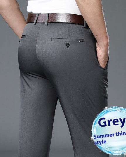 Men's Straight Thin Non-ironing Suit Pants