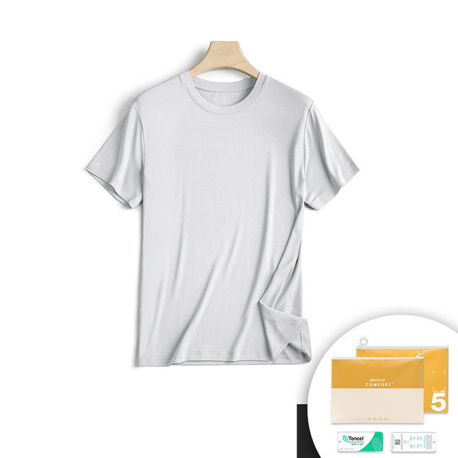Modal Short Sleeved T-shirt Men's Round Neck Housewear