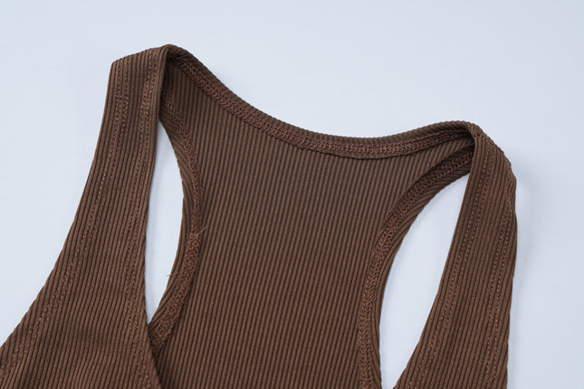 Women's Pure Color Halter Suspender Jumpsuit