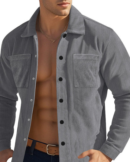 Men's Heavy Corduroy Shirt Long Sleeve Shirt