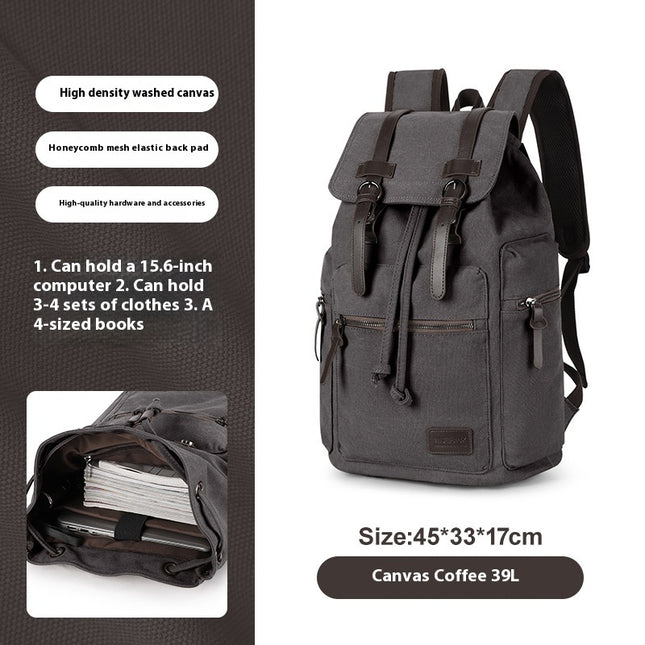 Retro Men's Canvas Backpack Small