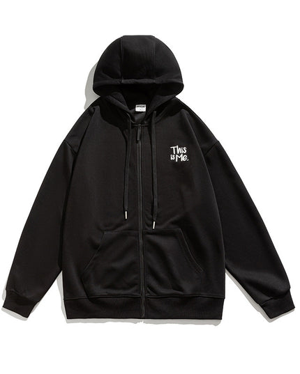 Heavy Embroidery Hooded Cardigan Coat