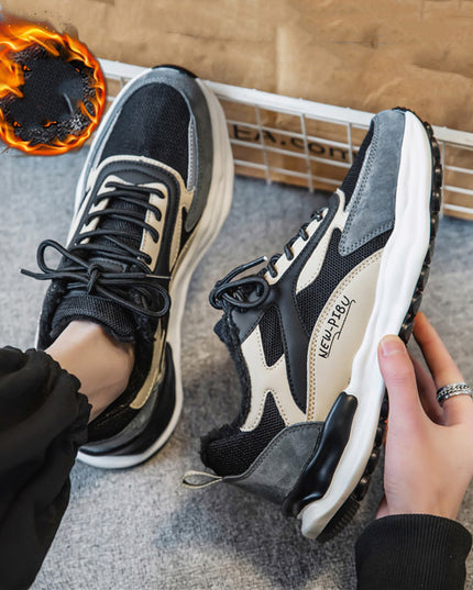 Men's Fleece Sports Casual Cotton Shoes