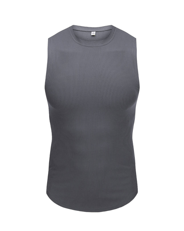 Wide Shoulder Bottoming Sleeveless Thread Vest For Men