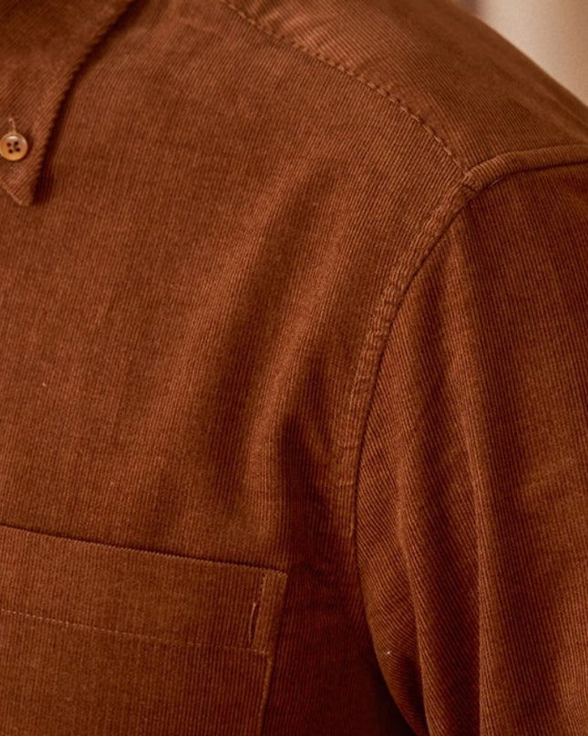 Cotton Corduroy Long-sleeved Shirt American Japanese Style