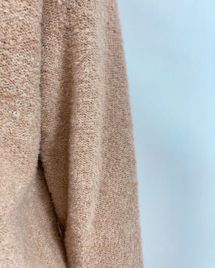 Round Neck Button Solid Color Sweater Knitwear