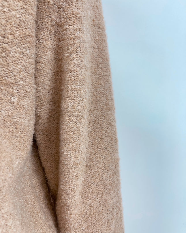 Round Neck Button Solid Color Sweater Knitwear