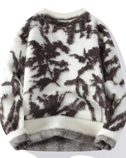 Autumn And Winter Round Neck Loose Sweater Men's Knitted Shirt