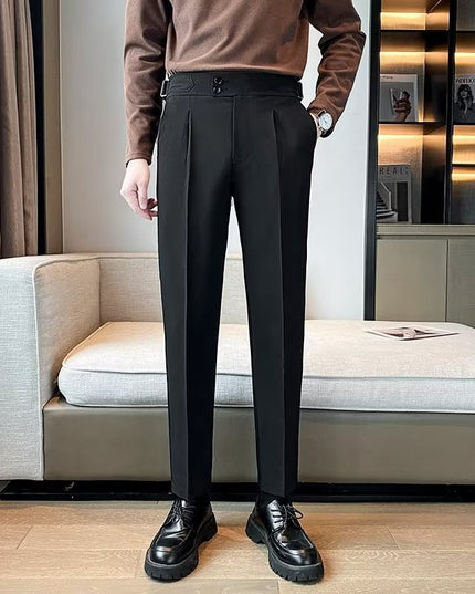 Loose Cropped Pants Draping Wide-leg Suit Pants Men's Fashion