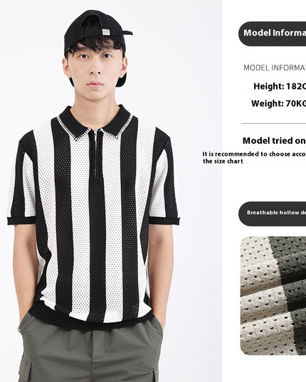 Ice Silk Sweater Short Sleeve Summer Men's