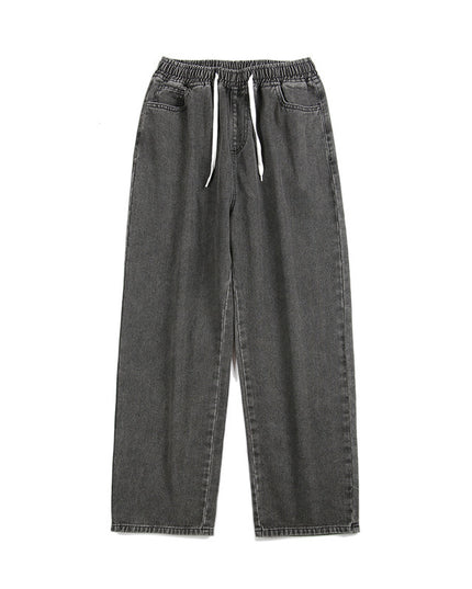 Elastic Waist Loose Straight Drooping Mop Pants