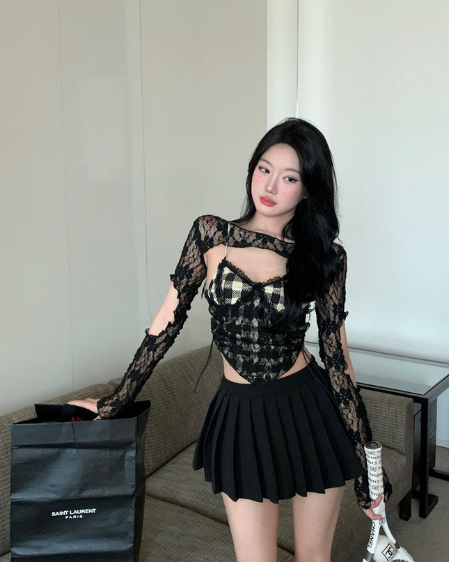 Women's Summer Irregular Sweet And Spicy Lace Camisole Bottoming Shirt