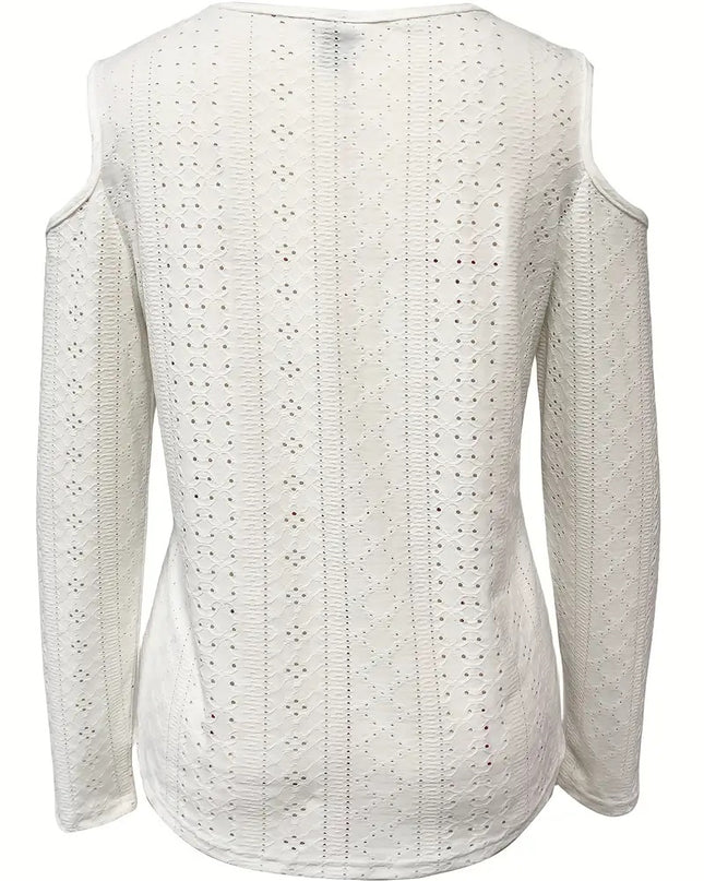 Ladies' Off-the-shoulder Long-sleeved Top