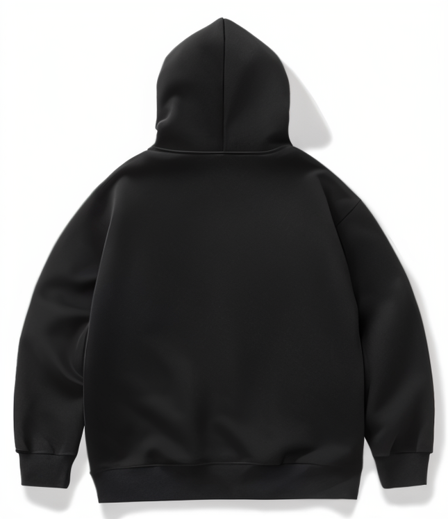 Cross Embroidery Loose Hooded Sweater for Men – Casual Cotton Blend Pullover Hoodie