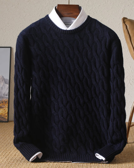 Round Neck Sweater Casual Bottoming Men's Shirt