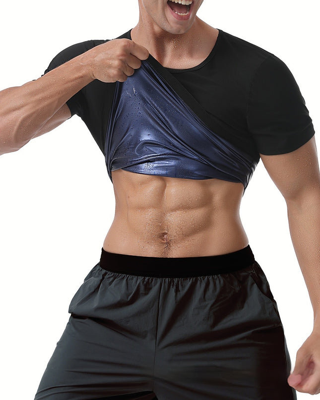 Men's Violently Sweat Sports Short-sleeved Fitness Vest Body Shaper