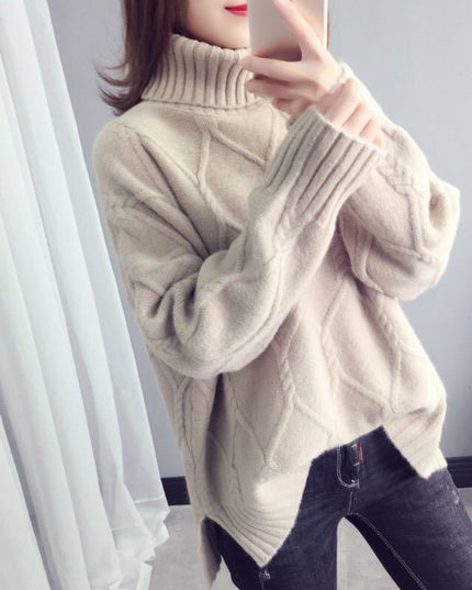 Fashion Personality Loose Turtleneck Sweater Women