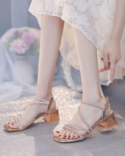 Fashion Personality Chunky Heel Sandals For Women