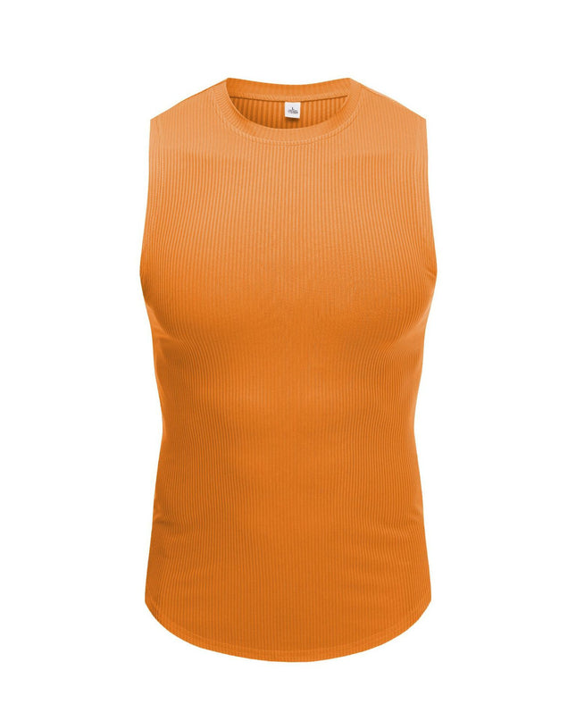 Wide Shoulder Bottoming Sleeveless Thread Vest For Men