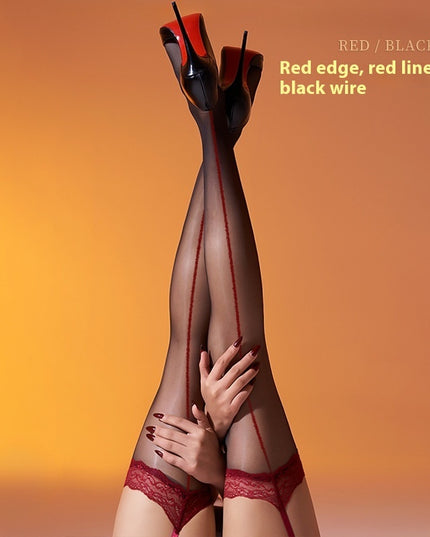 Lace Stockings With Garter Belt Aurora Shiny Lace Stockings Free Shiny Ultra-thin